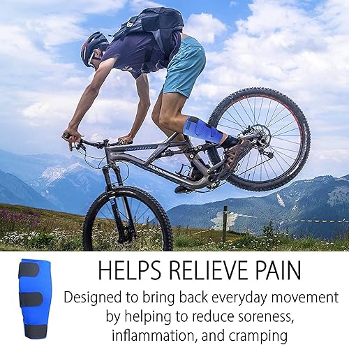 Miniatura 4 de ROXOFIT Envoltura de tensión de pantorrilla y alivio del dolor de férula de la espinilla, soporte muscular de pantorrilla desgarrada, manga Tibia de