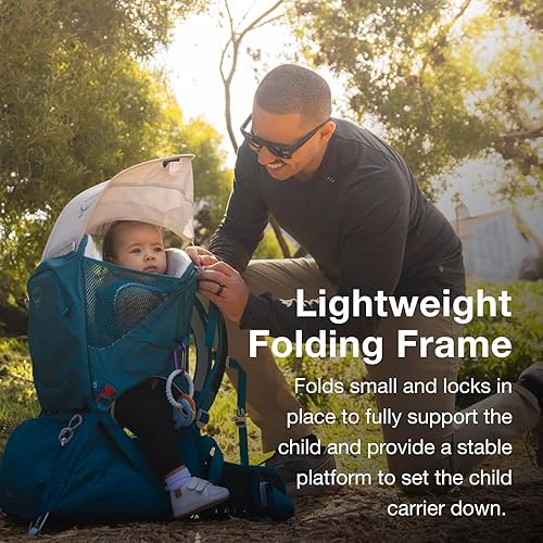 Miniatura 3 de Osprey Poco SLT Lightweight Child Carrier Backpack - Slimmed-Down Hiking Carrier for Toddlers with Safety Harness, Sunshade, and Ventilated