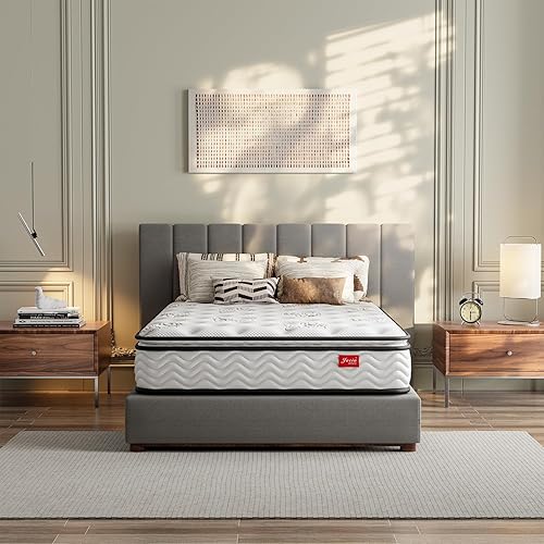 Jacia House Full Mattress, 11.4 Inch Pillow Top Hybrid Mattress, Hotel-Level Comfort Skin-Friendly Pocket Springs with Memory Foam, Full Size 75" L x 54" W
