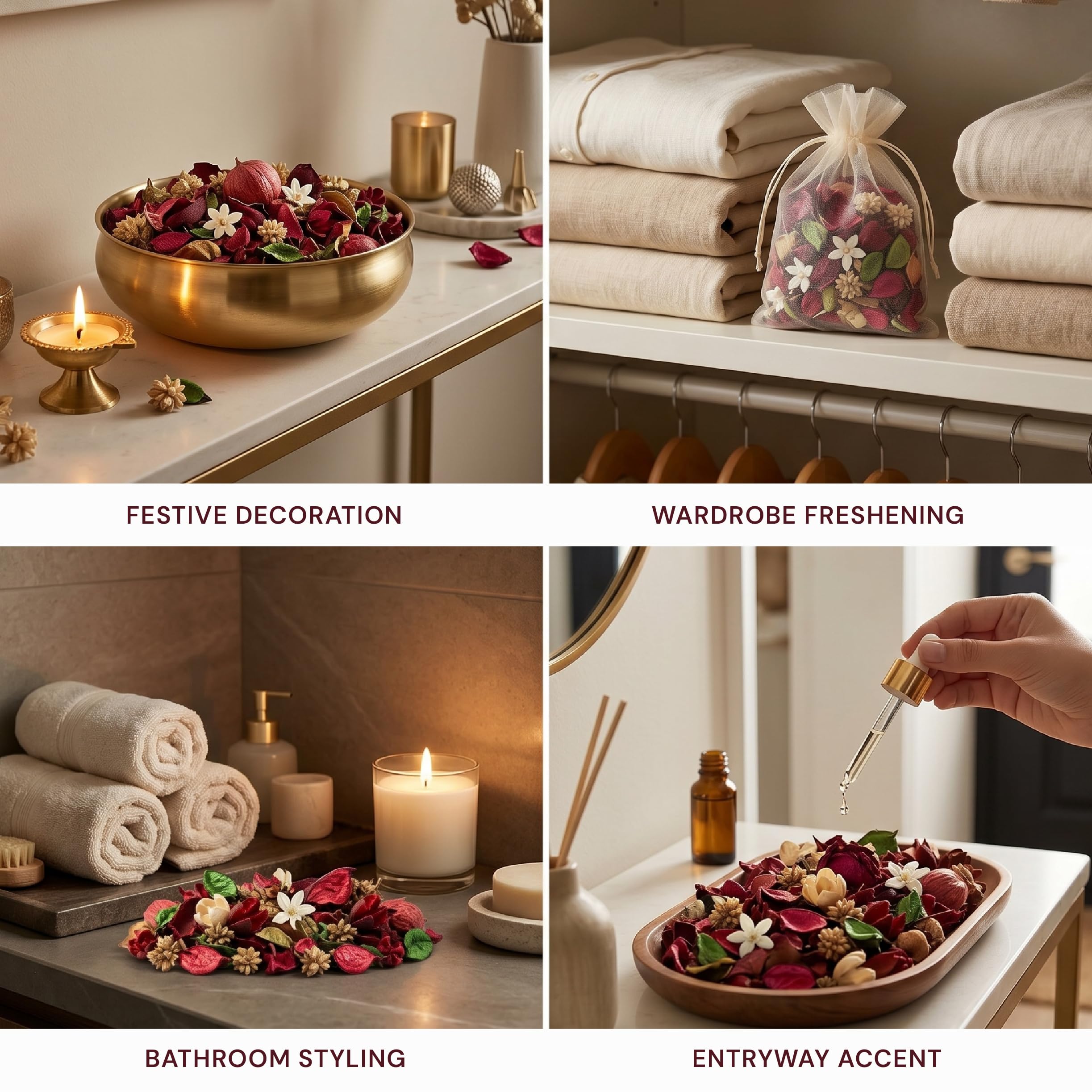 Soul & Scents Rose Potpourri - Natural Fragrance -4