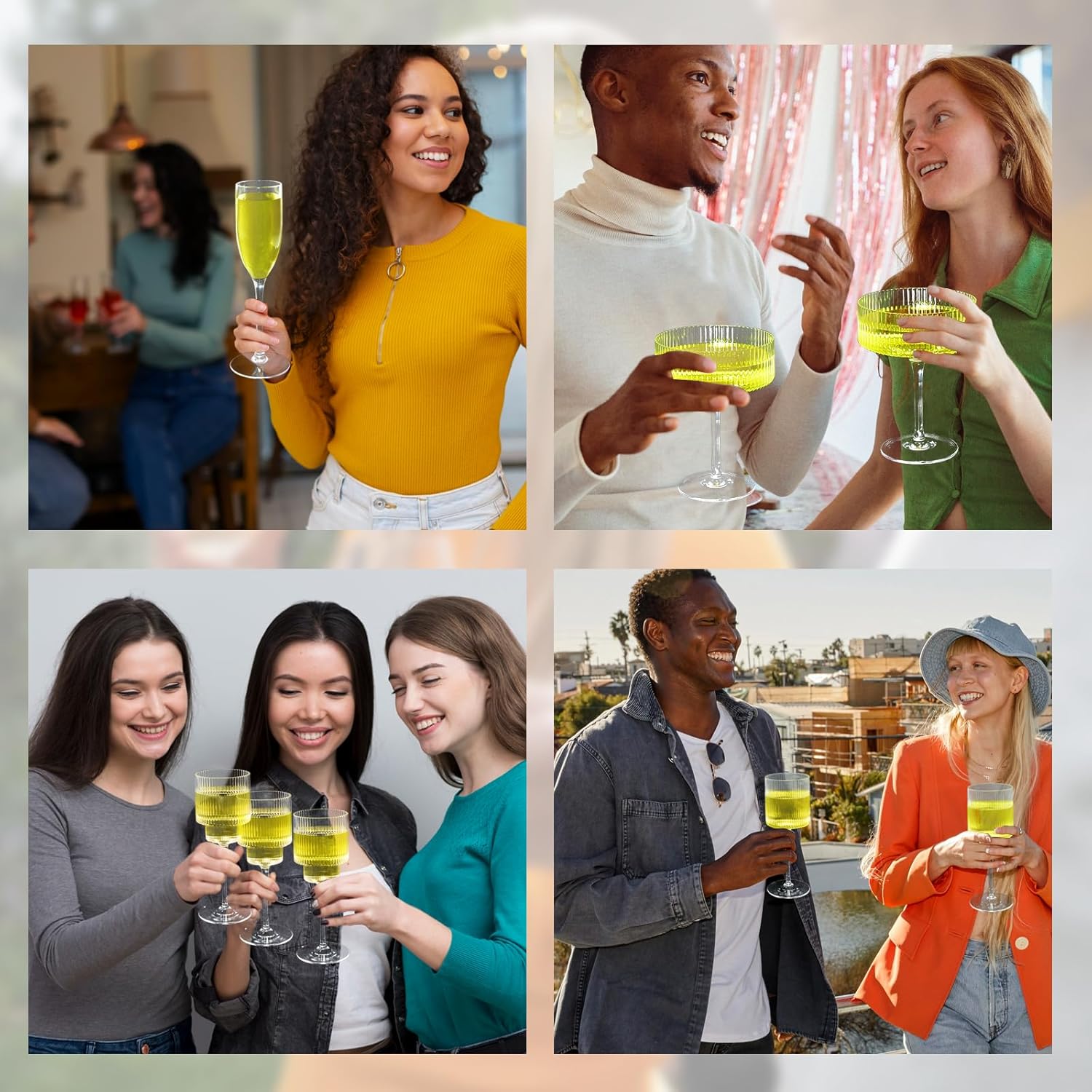 10OZ Plastic Martini Glasses, Set Of 12 - Shatterproof&Reusable Cocktail Glasses With Classic Design, Perfect For Home Use, Weddings, Parties&Outdoor Gatherings, Ideal For Martini, Champagne&More - Image 7