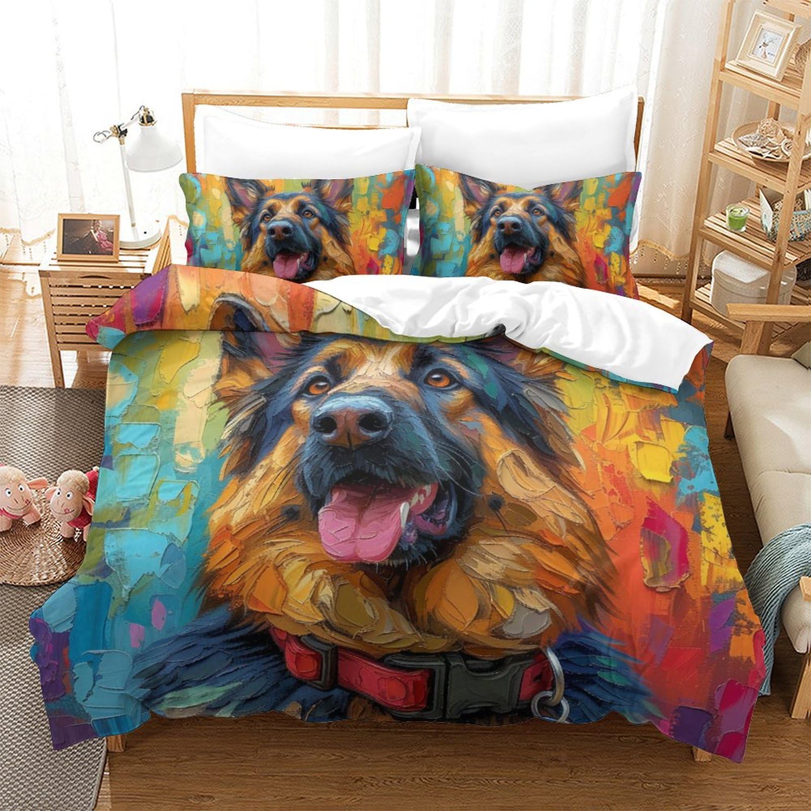 Housse de couette Berger Allemand 3D créez un cocon de douceur dans votre chambre