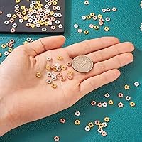 Vista 6 de Craftdady 300 cuentas espaciadoras de flores tibetanas, 15 estilos, cuentas de margaritas de aleación, cuentas espaciadoras sueltas de metal