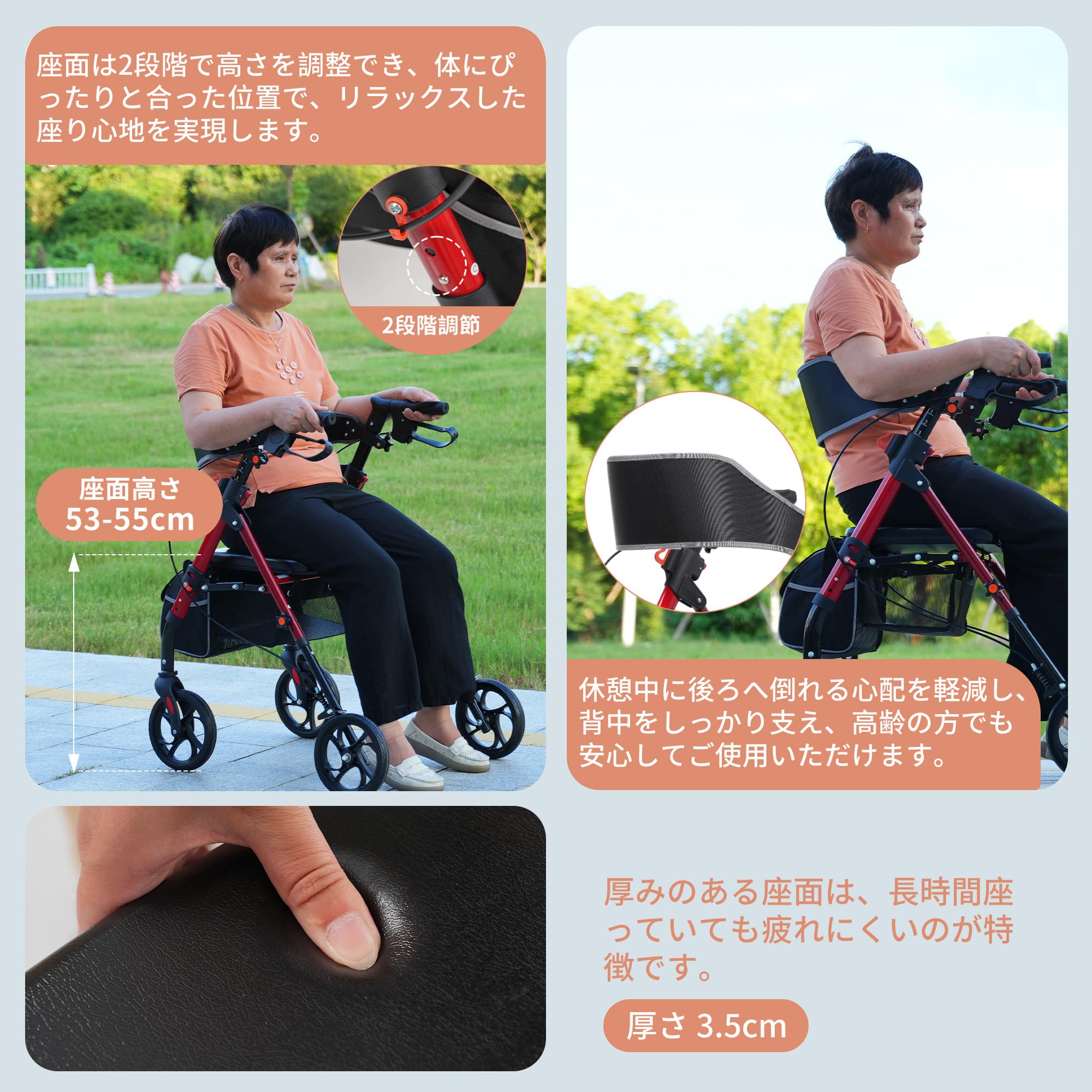 Amazon | 歩行器 歩行車 シルバーカー 車椅子 介護用 小さく折りたたみ