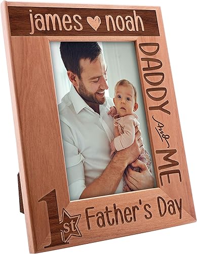 Miniatura 2 de Regalos para papá, marco de fotos personalizado de 4 x 6 pulgadas, marco del primer día del padre, regalos para el primer día del padre de parte de