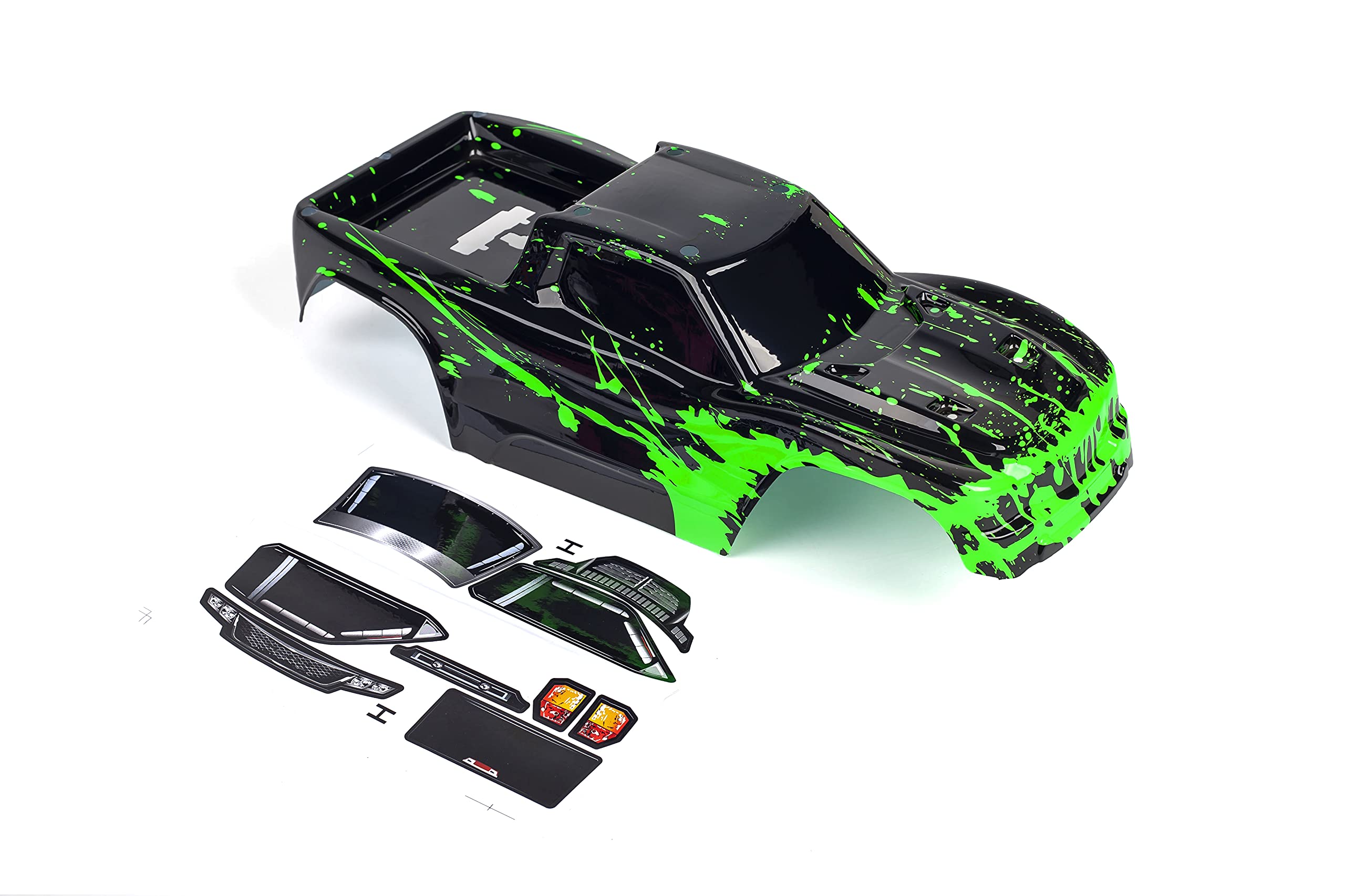 Custom Body Muddy Green Style Compatible for Hoss 4X4 VXL 3S 4WD Truck Shell Cover(Truck not Included) H-MG-01