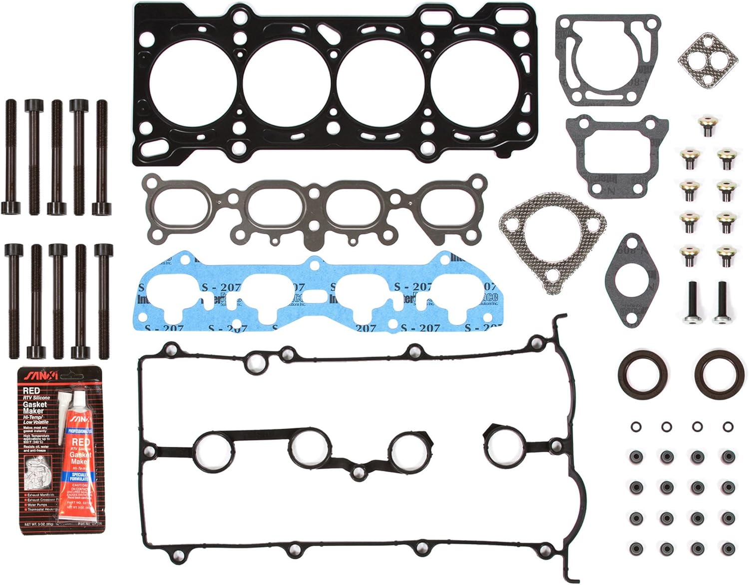 Evergreen HSHB6030 Cylinder Head Gasket Set Head Bolt