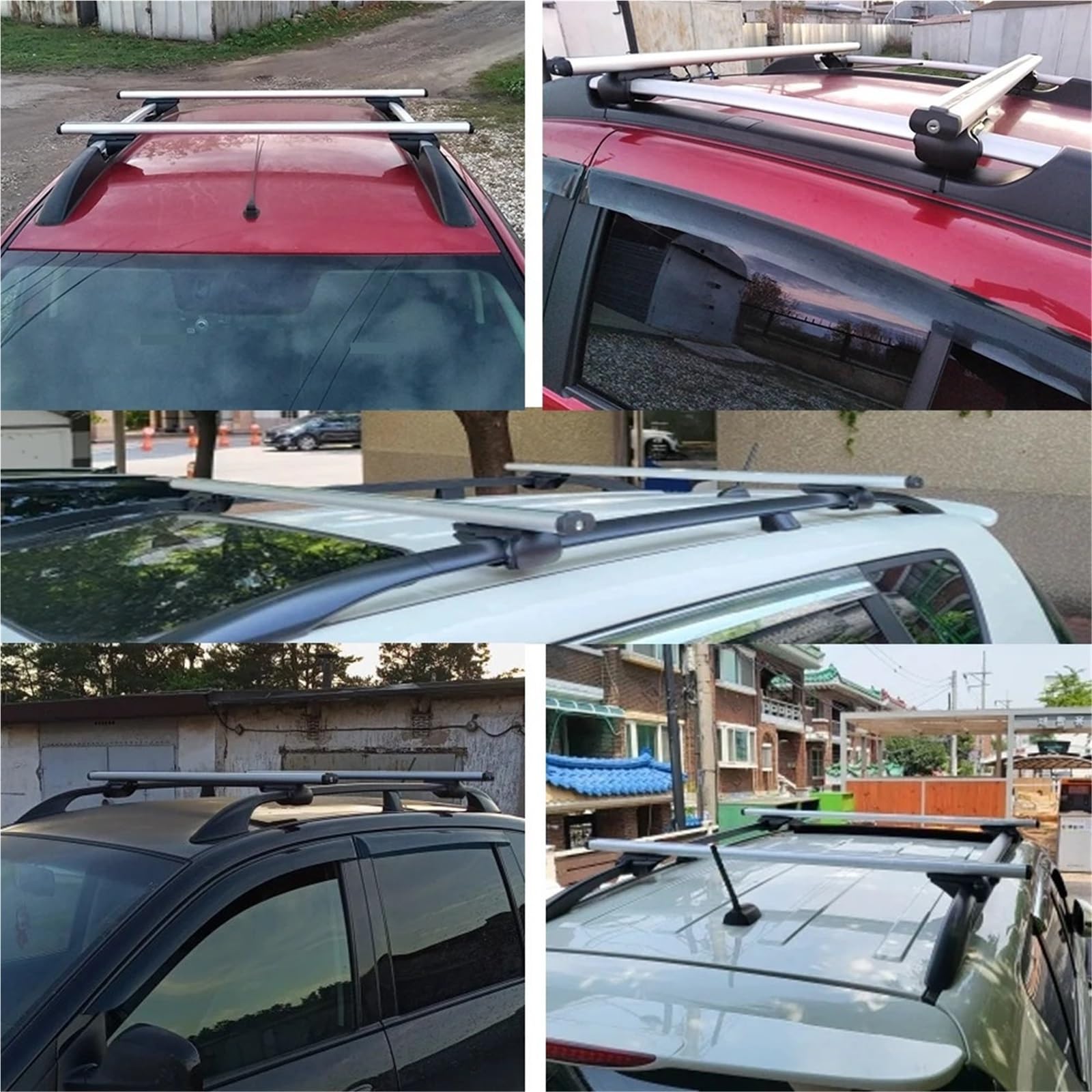 Stały reling dachowy 2 sztuki uniwersalnego wspornika bagażu pasującego do SUV-ów o szerokości 120 cm i 130 cm. Stalowy bagażnik dachowy(2PCS 120cm White)