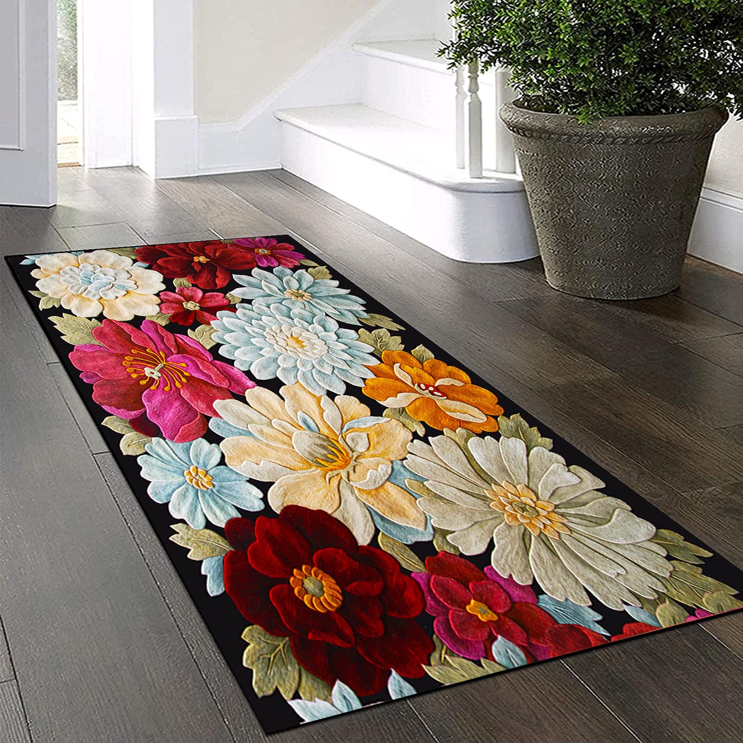 LYYK Tappeto Bagno Grande Lavabile Antiscivolo Antimacchia Durevole Motivo Geometrico Tappeto Passatoia per Cucina Bagno Soggiorno Camera da Letto, 40x140cm Color11