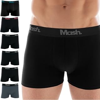 Kit 6 Cuecas Boxer Cotton com Elástico Mash
