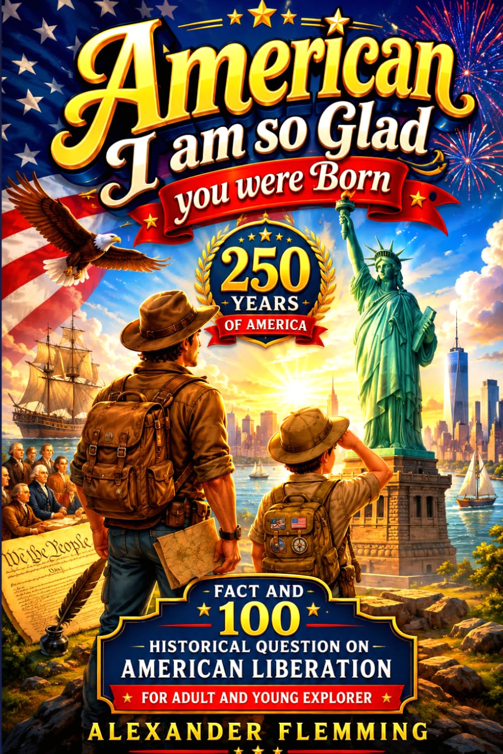 American I am so glad you were born: Fact and 100 historical question on American liberation for adult and young explorer