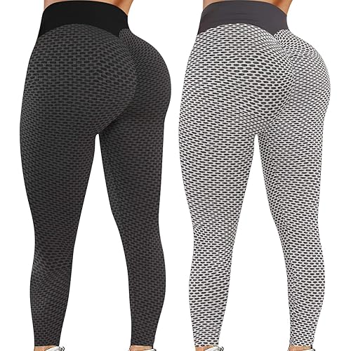 Leggings for Women - 1/2 Pack High Waist Yoga Pants for Women