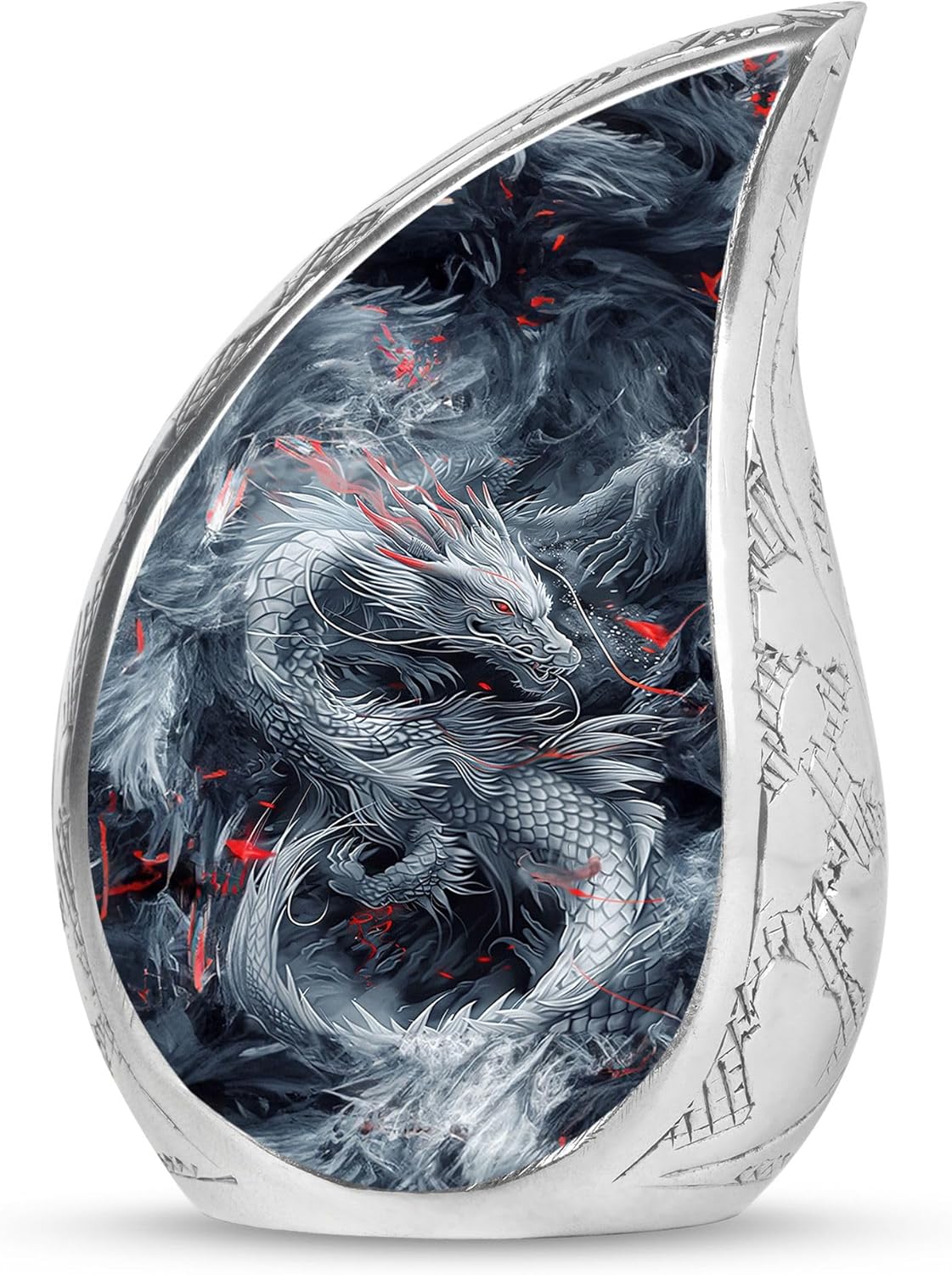 Dragon Urn - Tear Drop Urns for Ashes - Cremation Urns for Human Ashes - Adult Male & Female (3 inch)