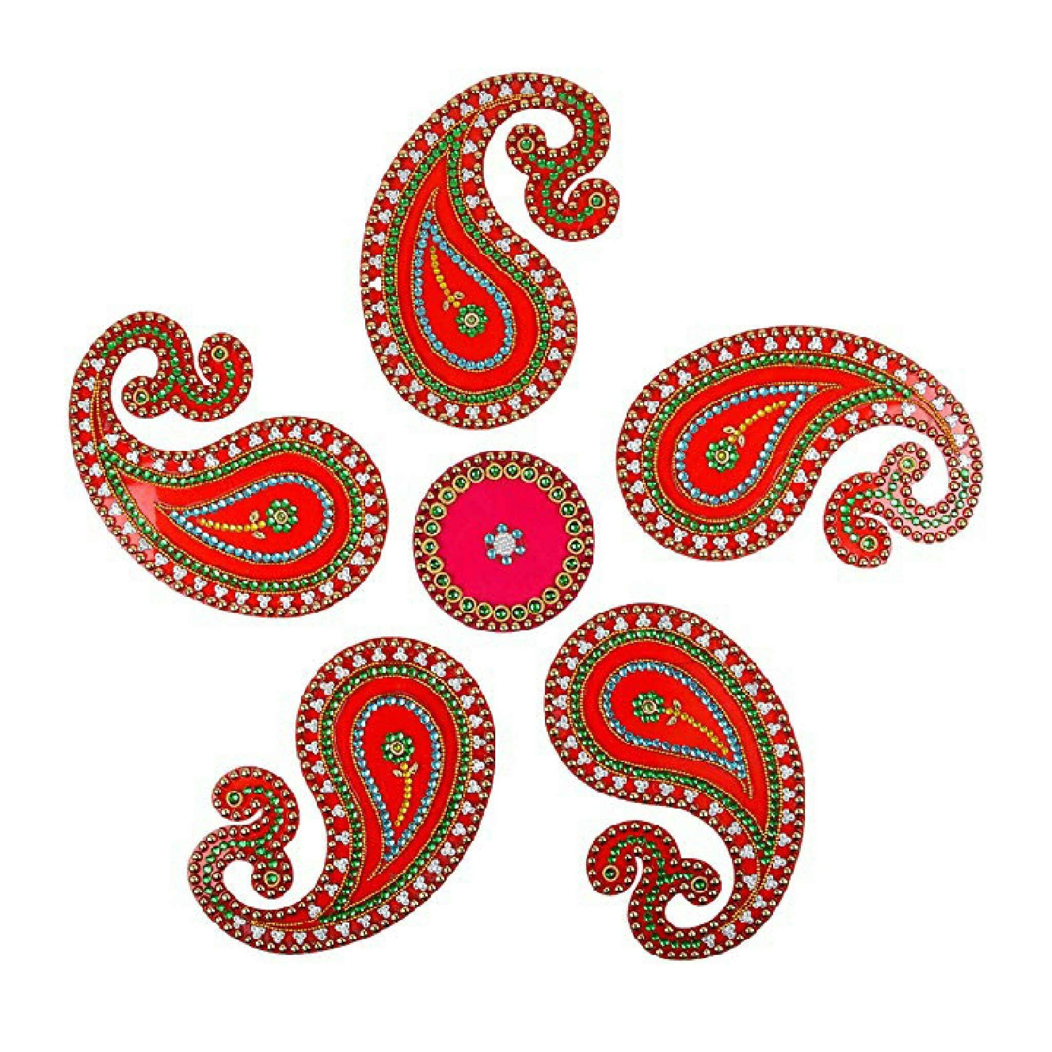 Rangoli para suelo multicolor Radhna: llena de luz y tradición tu entrada durante este Diwali