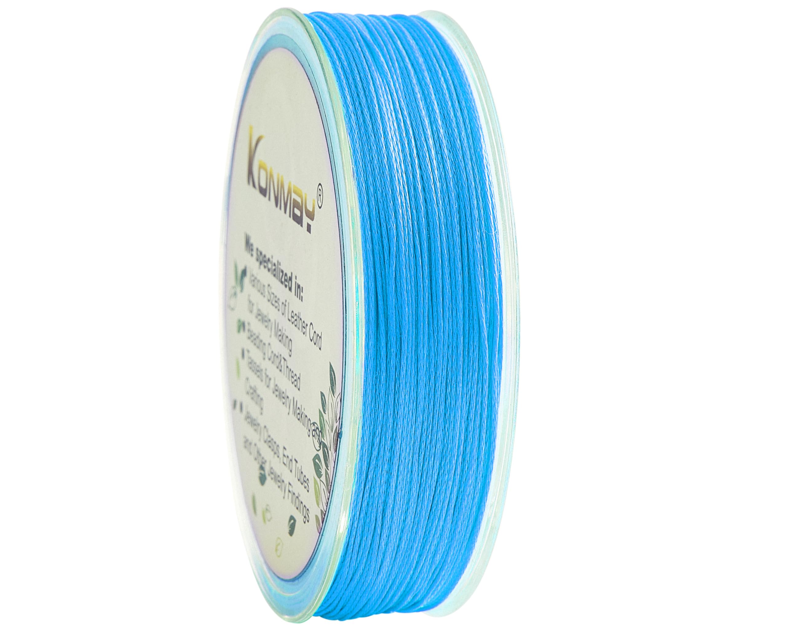 KONMAY 90 Meters 0.4mm 4 Strands Braided Fishing Line, 35kg. Strength, Beading Line, Extra Strong String for Jewelry Making, Bead Weaving, Loom Work, Crafting