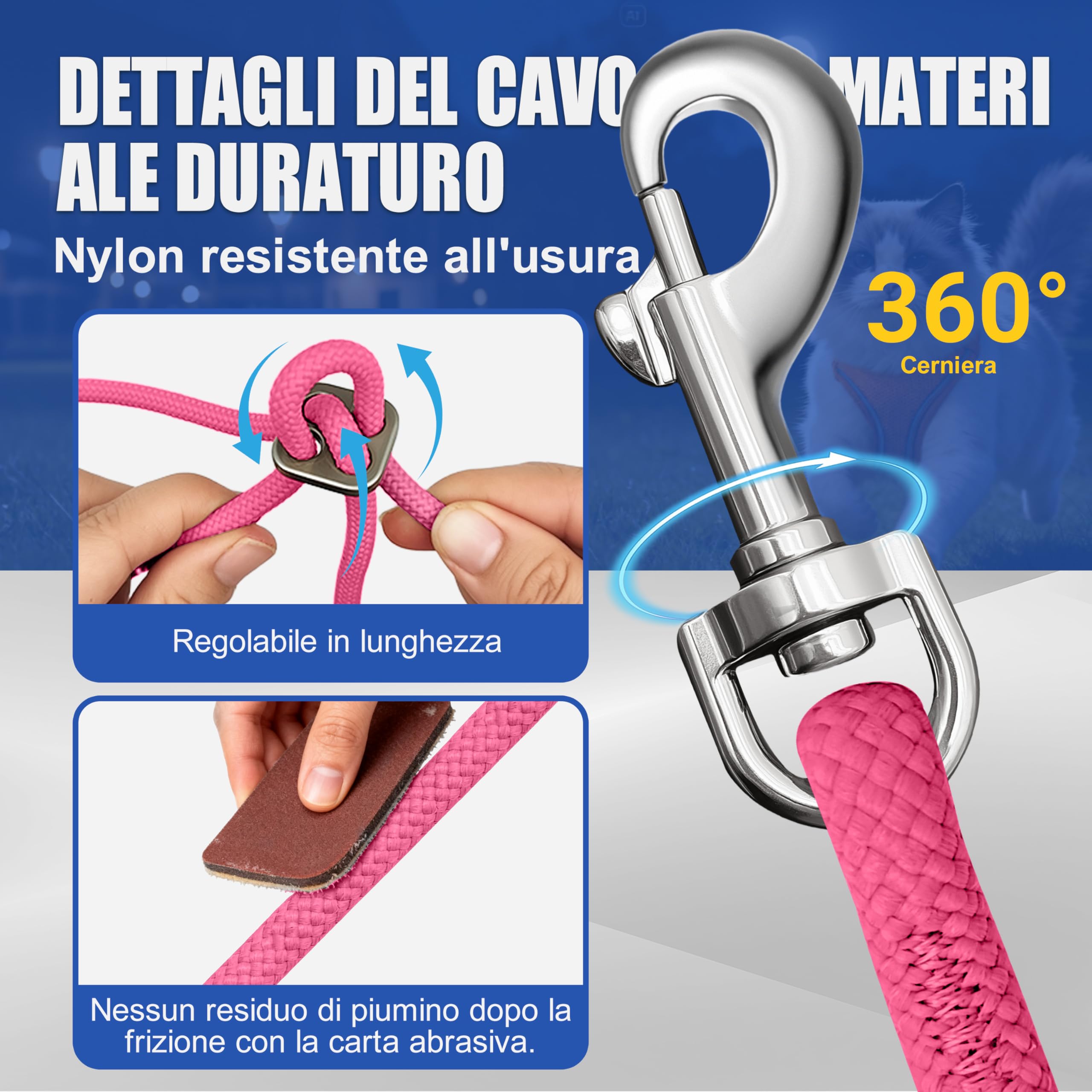 Imbracatura Gatto Regolabile, Imbracatura Anti Fuga Gatto Leggera per Gattino, Imbracatura e Guinzagli per Gatti Traspirante Facile da Controllare con Strisce Riflettenti (Rosa Xxs)