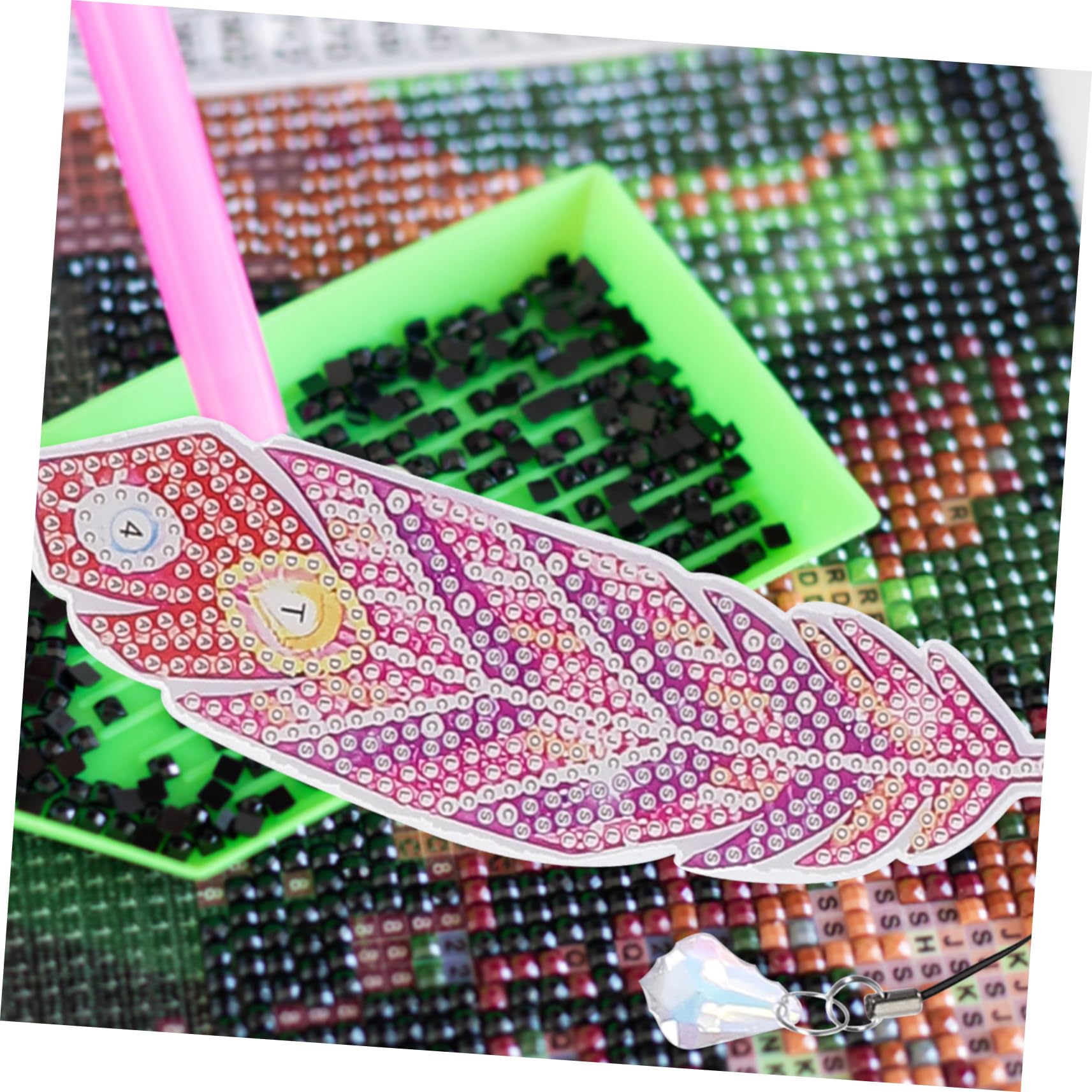 Toyvian 5 Set Disegno a Diamante Punto Diamantato Strass Art Cristalli Segni Di Lettura Guidata Segnalibri Fai Da Te Segnalibro Segnalibri Delicati Pennarello Decorativo Acrilico