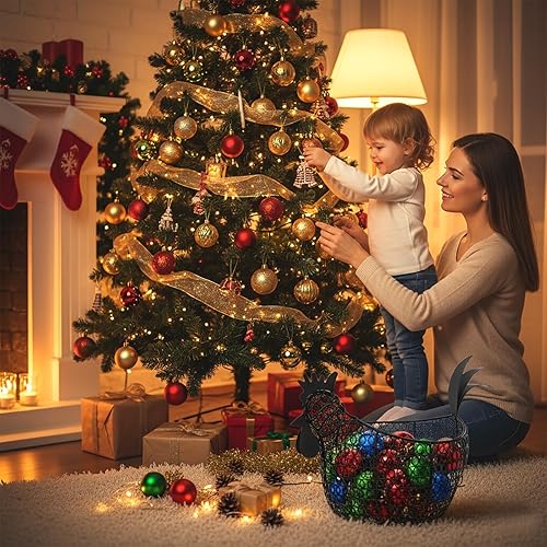 Miniatura 4 de MyGift Soporte para huevos, cesta de recolección de huevos de alambre en forma de pollo, cesta de recolección de almacenamiento de exhibición de