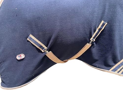 Vista 59 de Majestic Ally Manta de caballo de forro polar antibolitas con cuerda trenzada plateada (morado, 78)