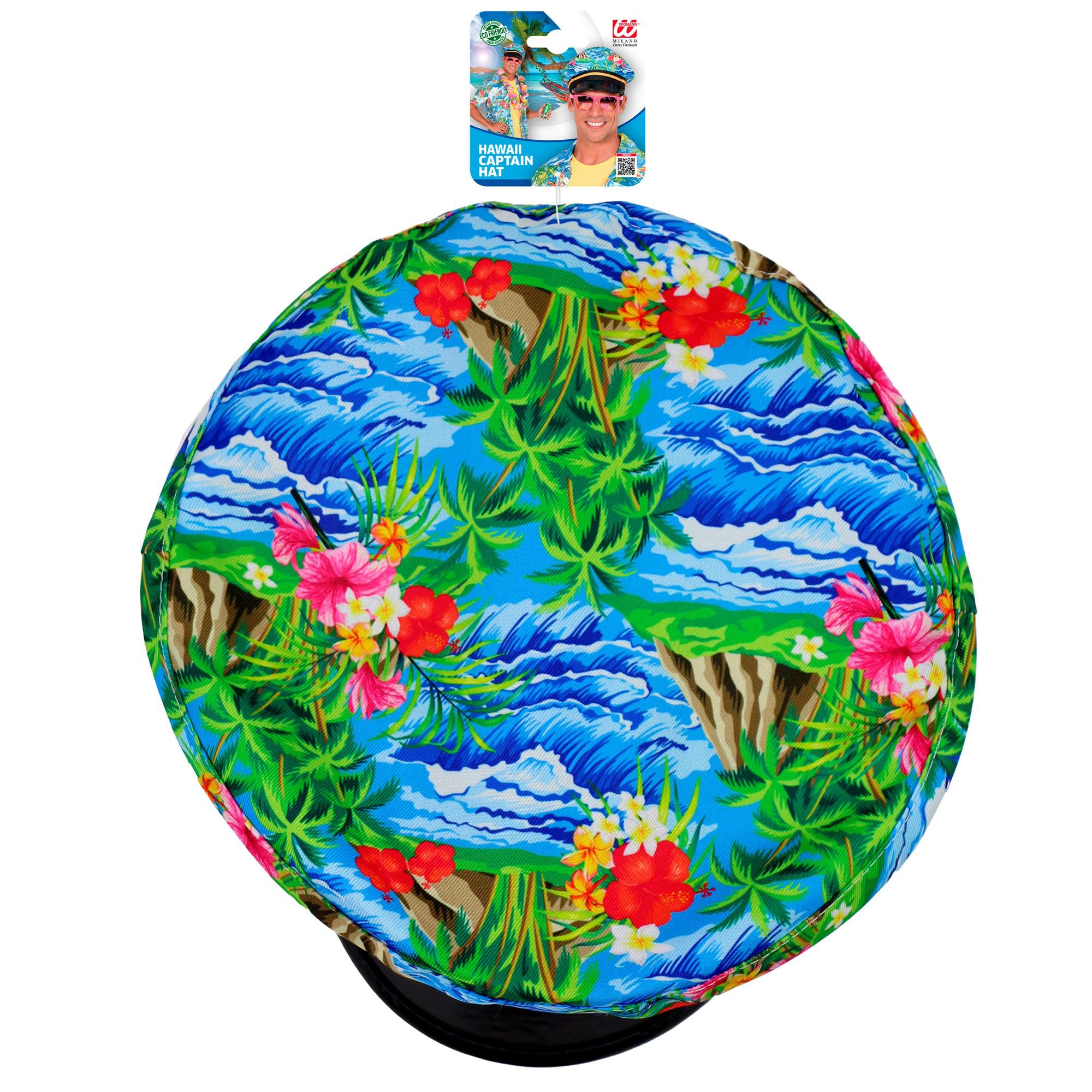 Widmann 10676 Hawaii Captain's Hat for Adults Captain, Holiday, Ballerman, Theme Party, Carnival, Multicoloured - Image 2