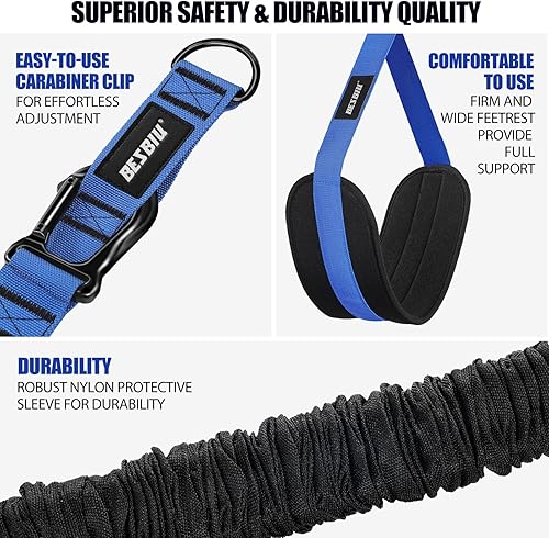 Miniatura 7 de Pull Up Assistance Bands 260lbs, Heavy Pull Up Bands Resistance Bands for Pull Ups Working Out with Feet Rest, Pull Up Bar Bands Assistance Bands