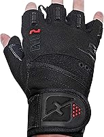 Skott Evo 2 Weightlifting Gloves with Integrated Wrist Wrap - Durable Genuine Leather Gym Gloves for Powerlifting & Fitness