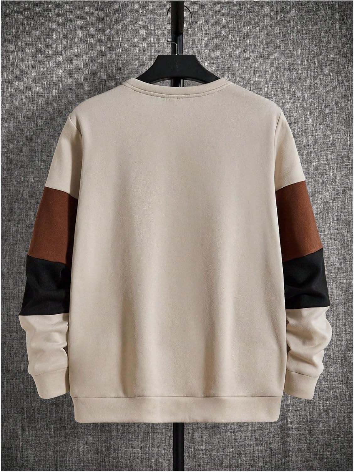 Verdusa Men's Crew Neck Sweatshirt Color Block Long Sleeve Pullover Tops Casual Daily Streetwear - Image 2