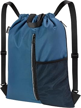 HOLYLUCK Drawstring Backpack Gym Bag For Men Women, String Beach Swim Sports Backpack