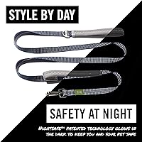 Vista 13 de BUILT Pet Nightsafe Dog Leash Medium, Pink and Gray