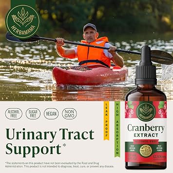 HERBAMAMA Cranberry Supplement - Urinary Tract & Bladder Support for Women