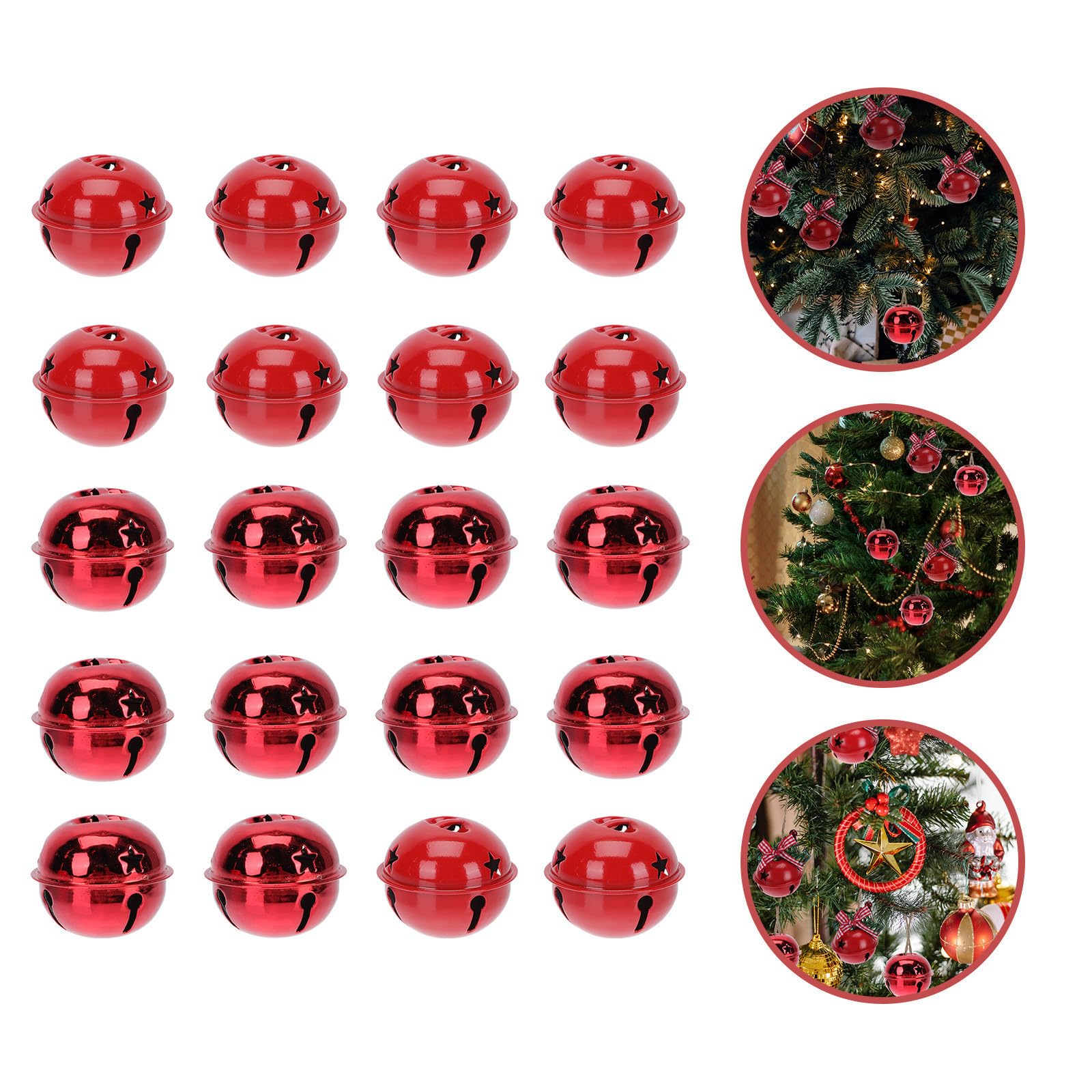 Didiseaon 100 Unidades Campanas Pequeñas DIY de 50mm para Navidad, Hierro