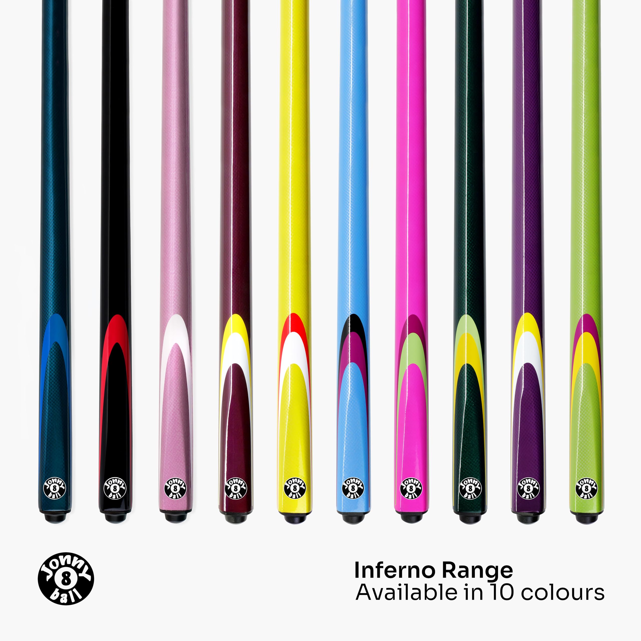 Inferno 2 Piece Fiberglass Snooker & Pool Cue - 9.5mm Layered Tip | Vibrant Colours Perfect Gift for Aspiring Players Tip Shaped and Ready for Play Highly Portable 19oz Weight product thumbnail 7
