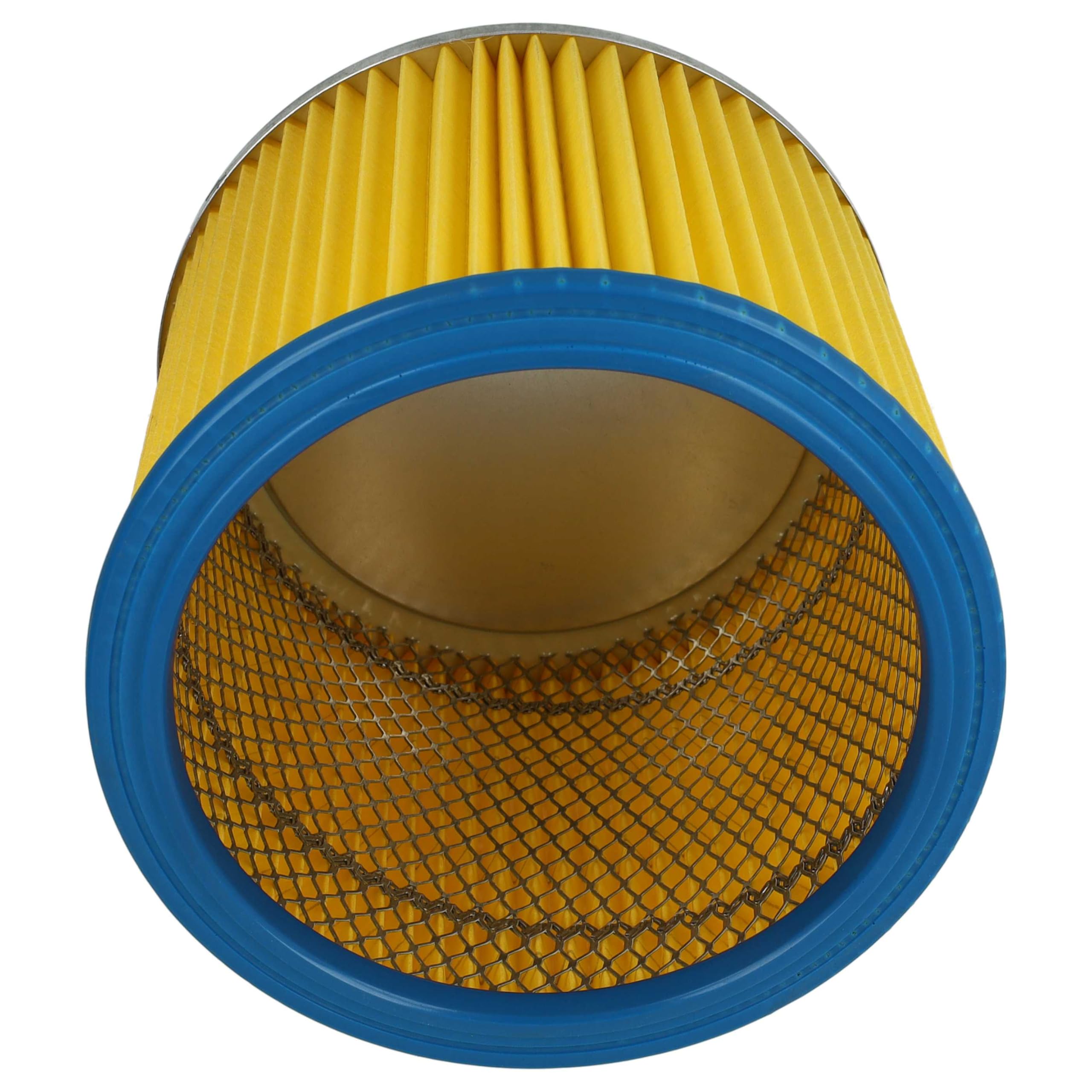 vhbw 4x filtro a pieghe piatte compatibile con Parkside PNTS 30/4(E/S), 30/6(E/S), 30/6, 30/6 S, 30/6 DE, 30/5, 30/7 aspiratore - blu/giallo