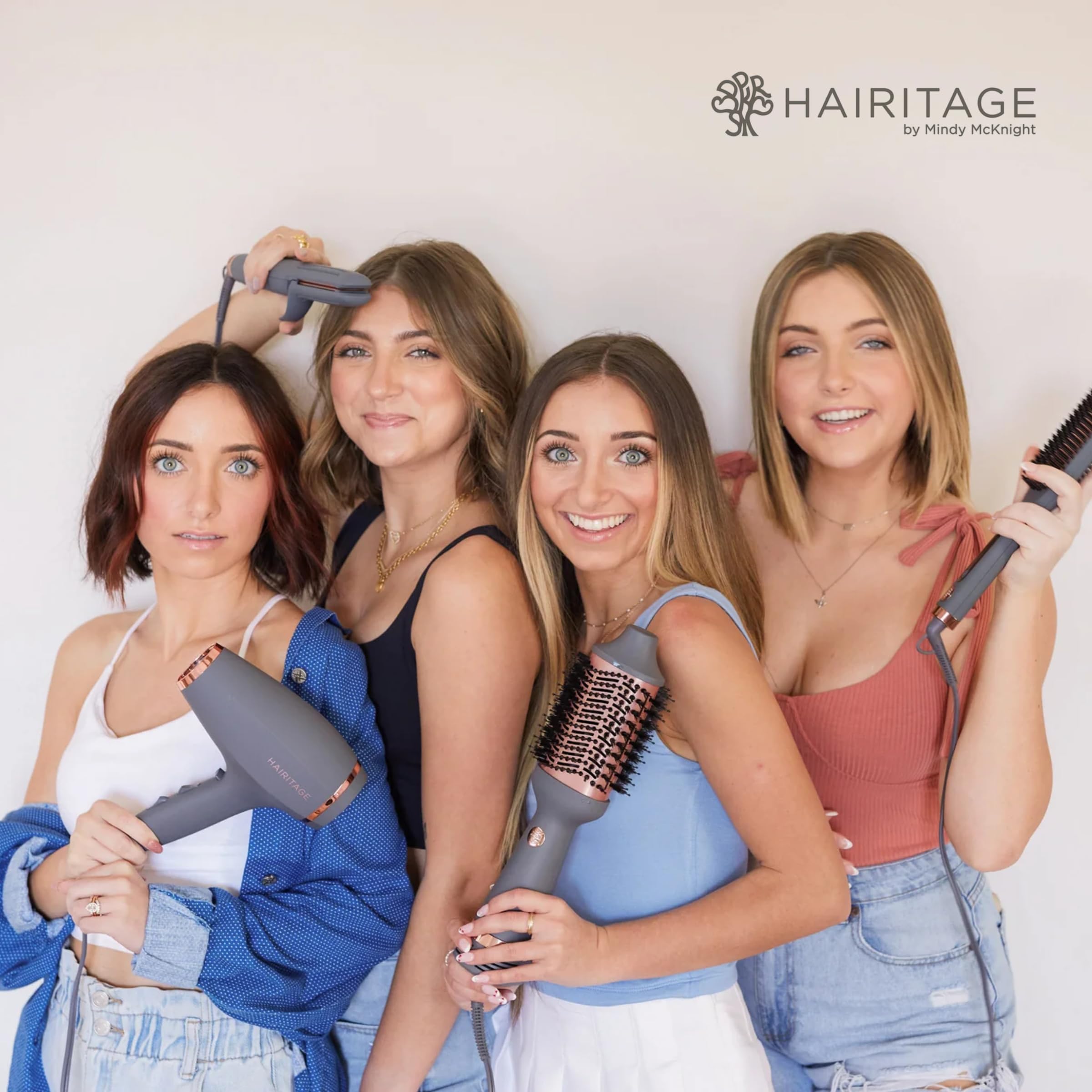 Hairitage Up in The Air Volumizing One-Step Blow Dry Brush, Matte Grey