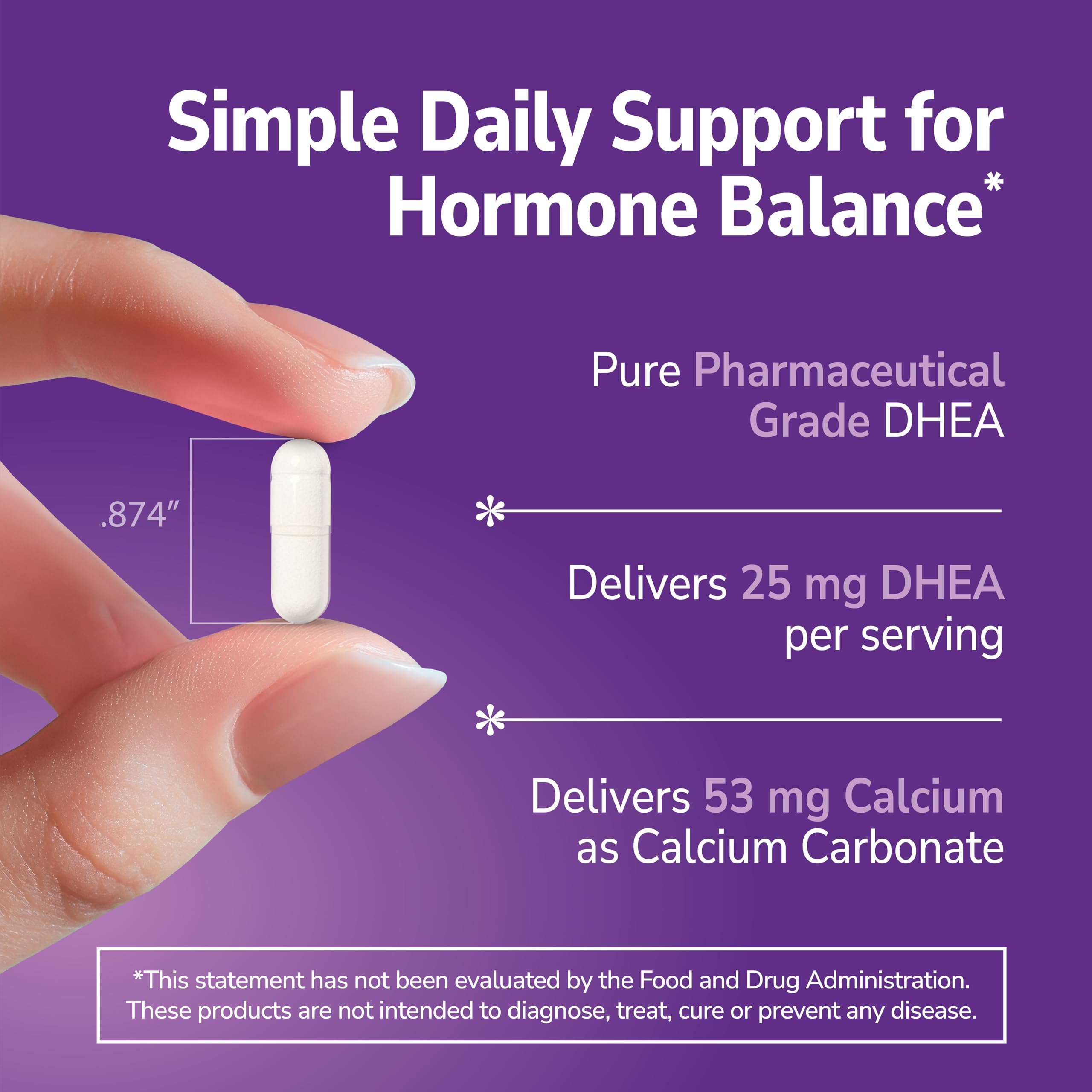 21st Century DHEA 25mg Capsules, Hormonal Support, 90 Count — Amazon image 4