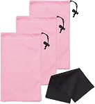MAMLYN Premium Quality Microfiber Sunglasses Pouch With Spring Fastener