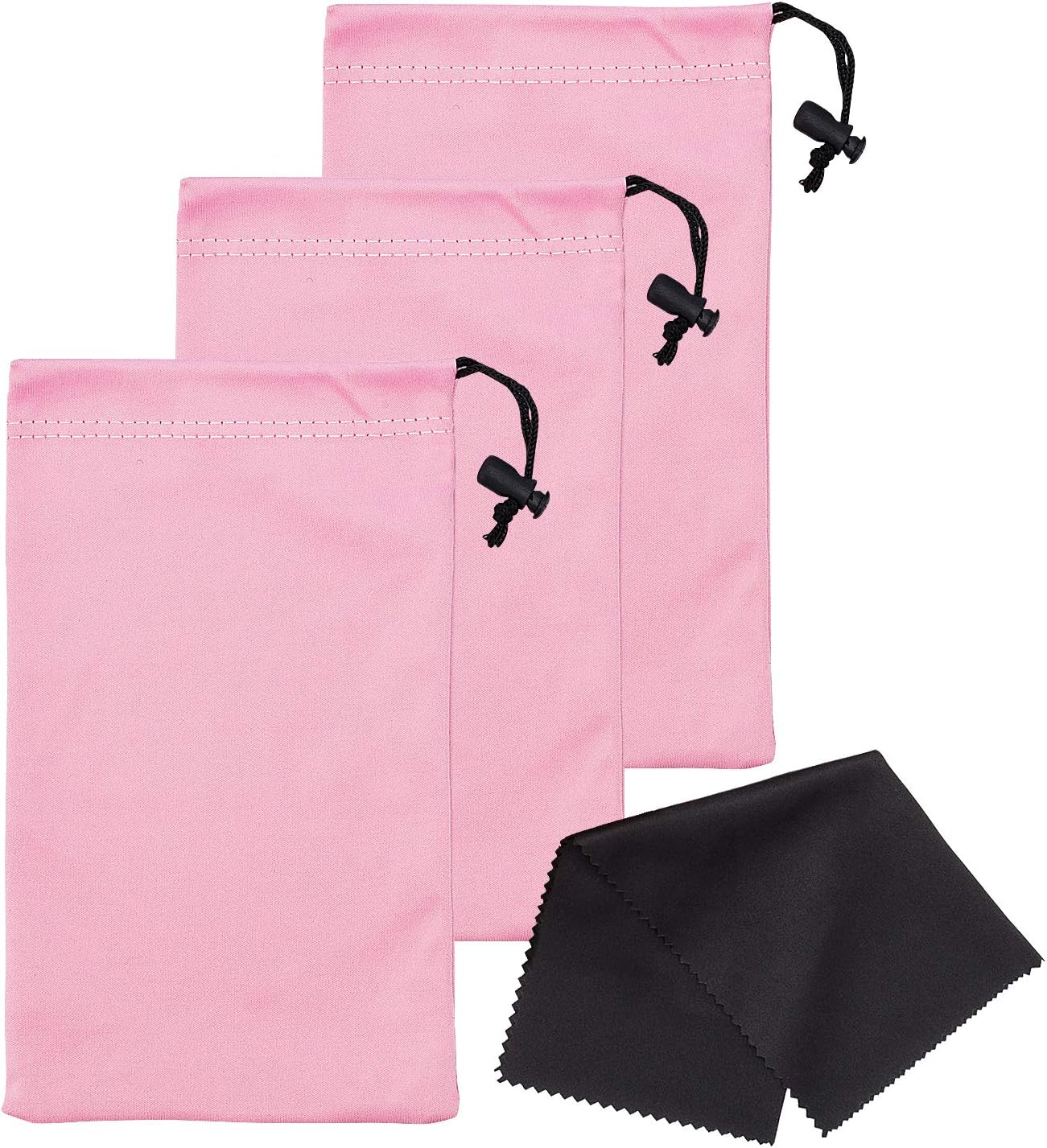 Sunglasses Pouch Soft Slim Glasses and Phone Case with Drawstring Closure