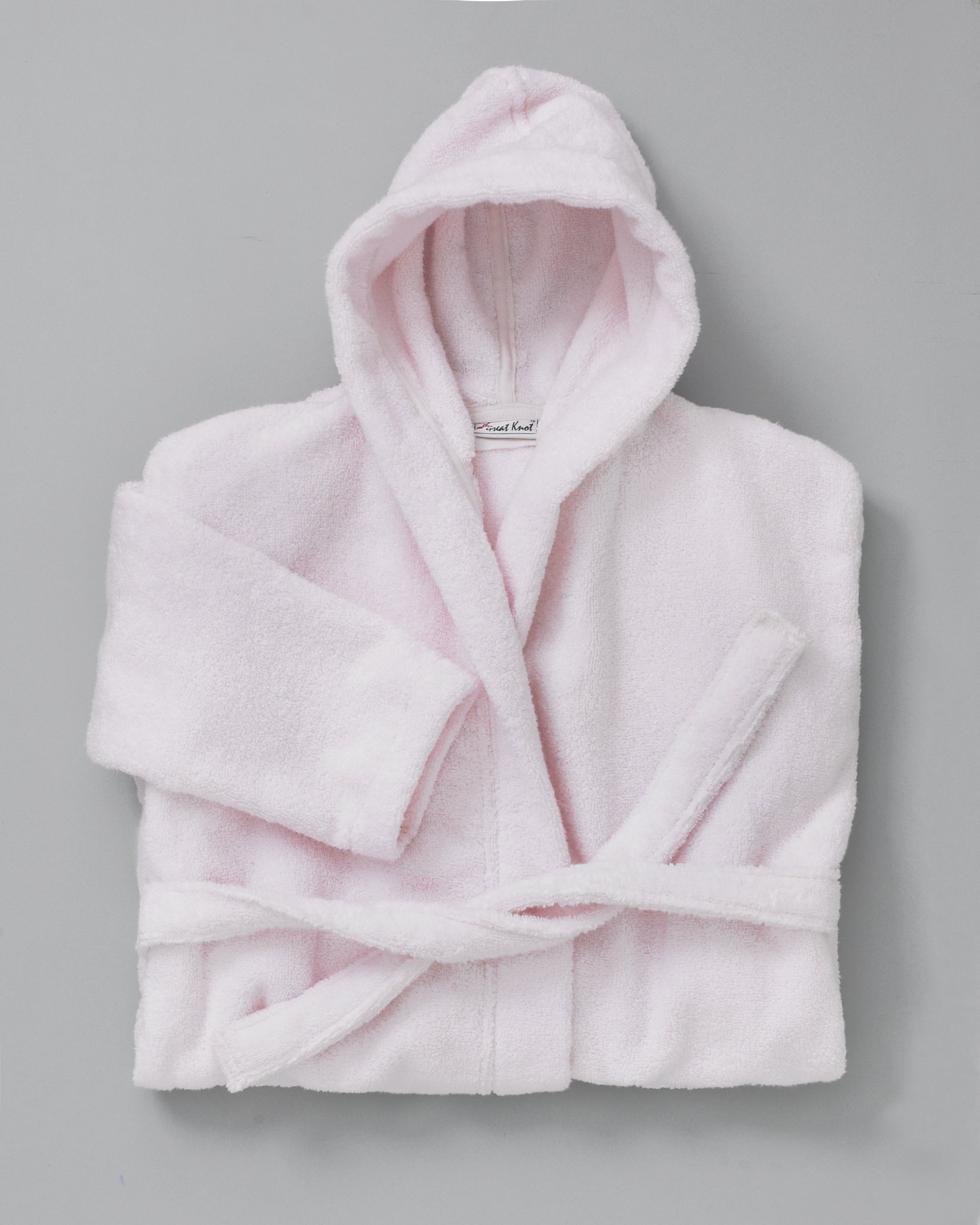 Great Knot Unisex Pink Zero Twist Hooded Kids Bathrobes (, 9/10 Years)