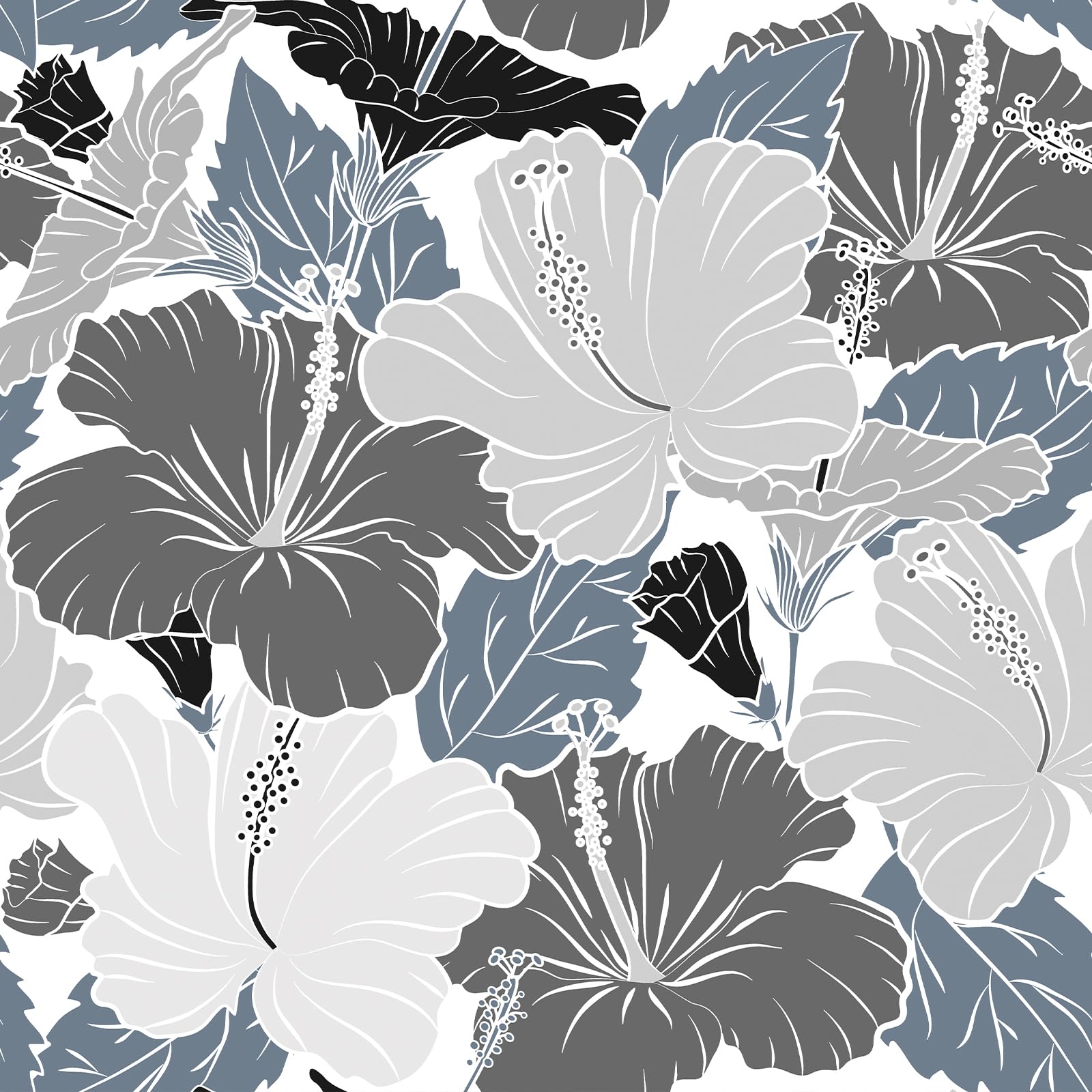 Papel de contacto floral tropical para renovar las paredes del dormitorio y el baño