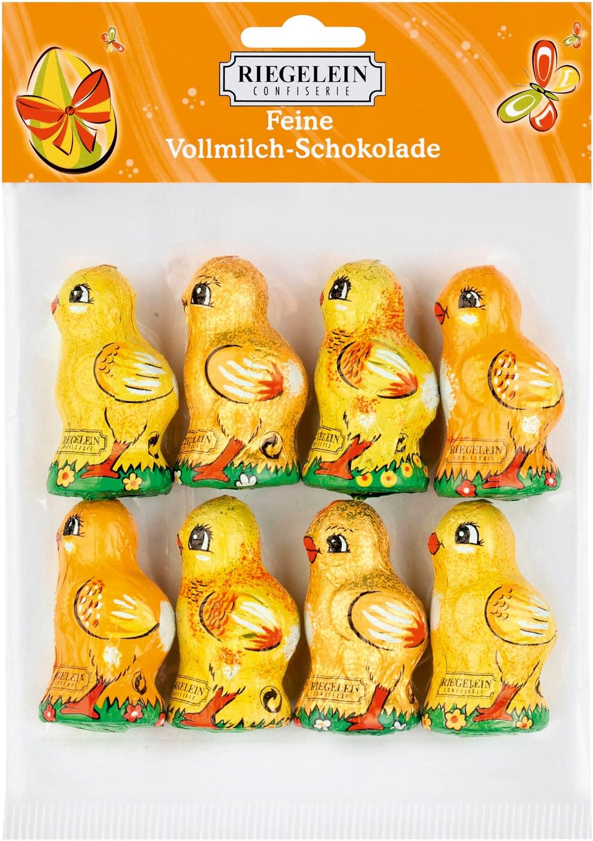 Easter Chickens Milk Chocolate 8pcs 3.5-ounce (100g)