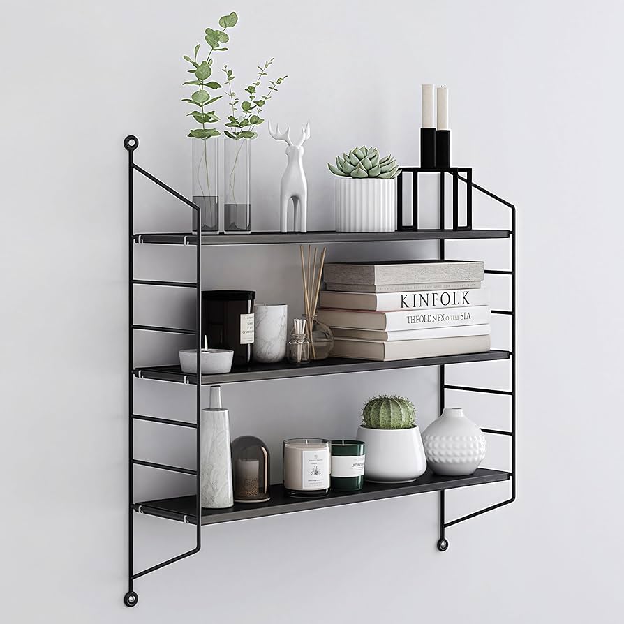 Amazon｜ウォールシェルフ 3段 かべにつけられる 棚 壁掛け棚 壁を