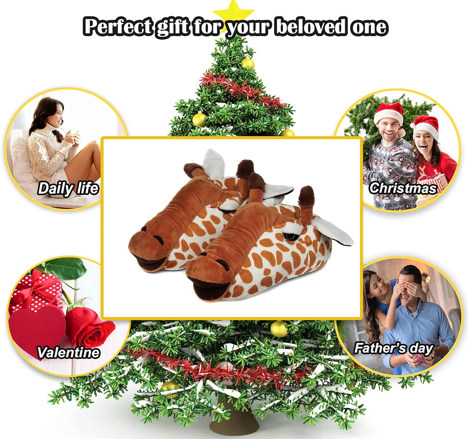 Onmygogo Fuzzy Winter Animal Slippers for Men and Women - Image 6