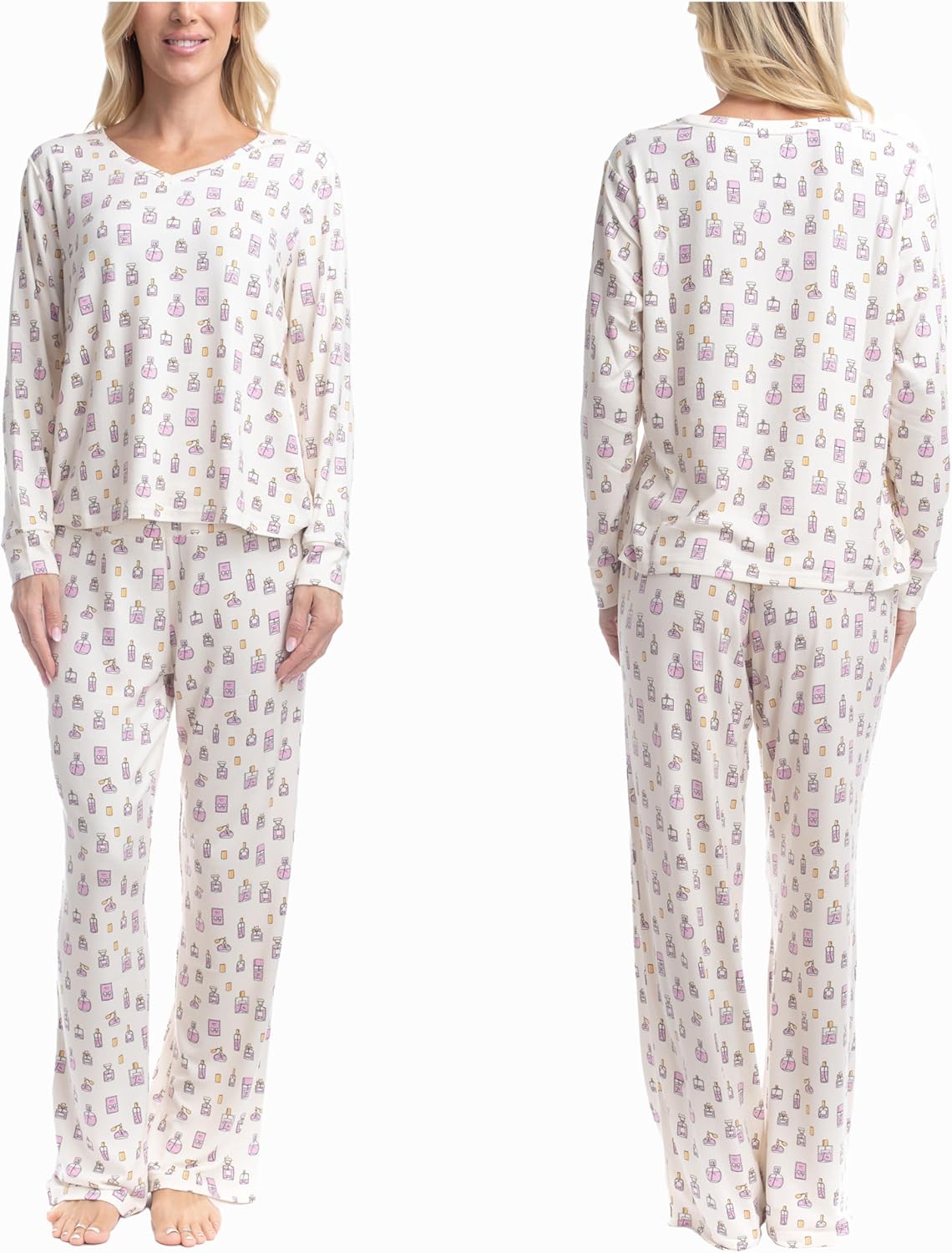 Goodnight Kiss Women's Butter Knit Pajama Set - Long Sleeve Shirt and Pants - Matching PJ's, Max and Relax, Pijamas de Mujer - Image 4