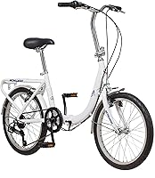Schwinn Loop 7-Speed Folding Bike - Adult Commuter with Rear Rack, 20-Inch Wheels & Storage Bag