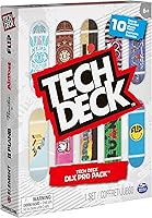 Vista 8 de TECH DECK DLX Pro - Paquete de 10 patinetas para dedos, mini patinetas coleccionables con gráficos auténticos de patinaje, juego de juguetes