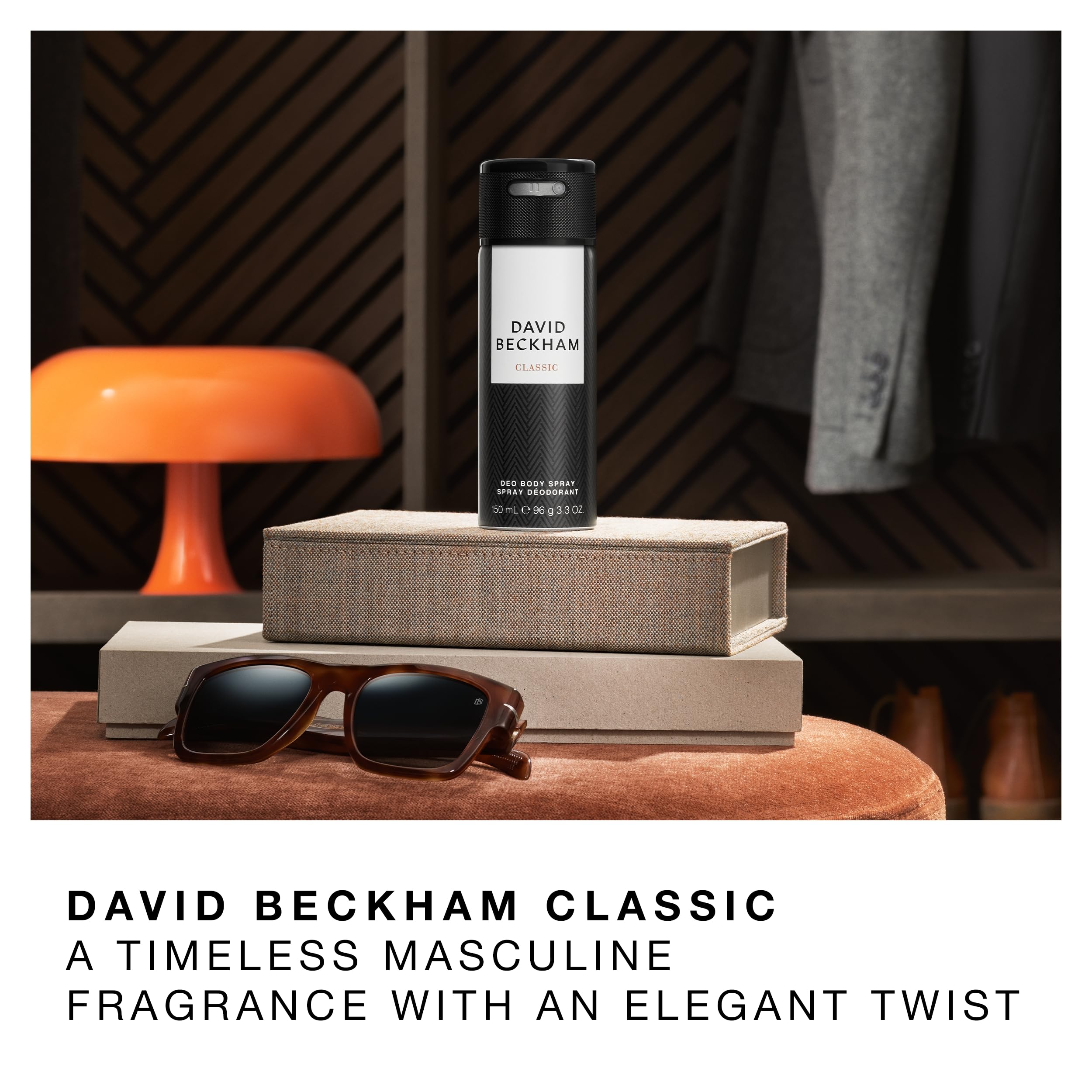 David Beckham Classic Gents Deodorante Spray Corpo Anti-Traspirante per Uomo, Confezione da 3 150 ml