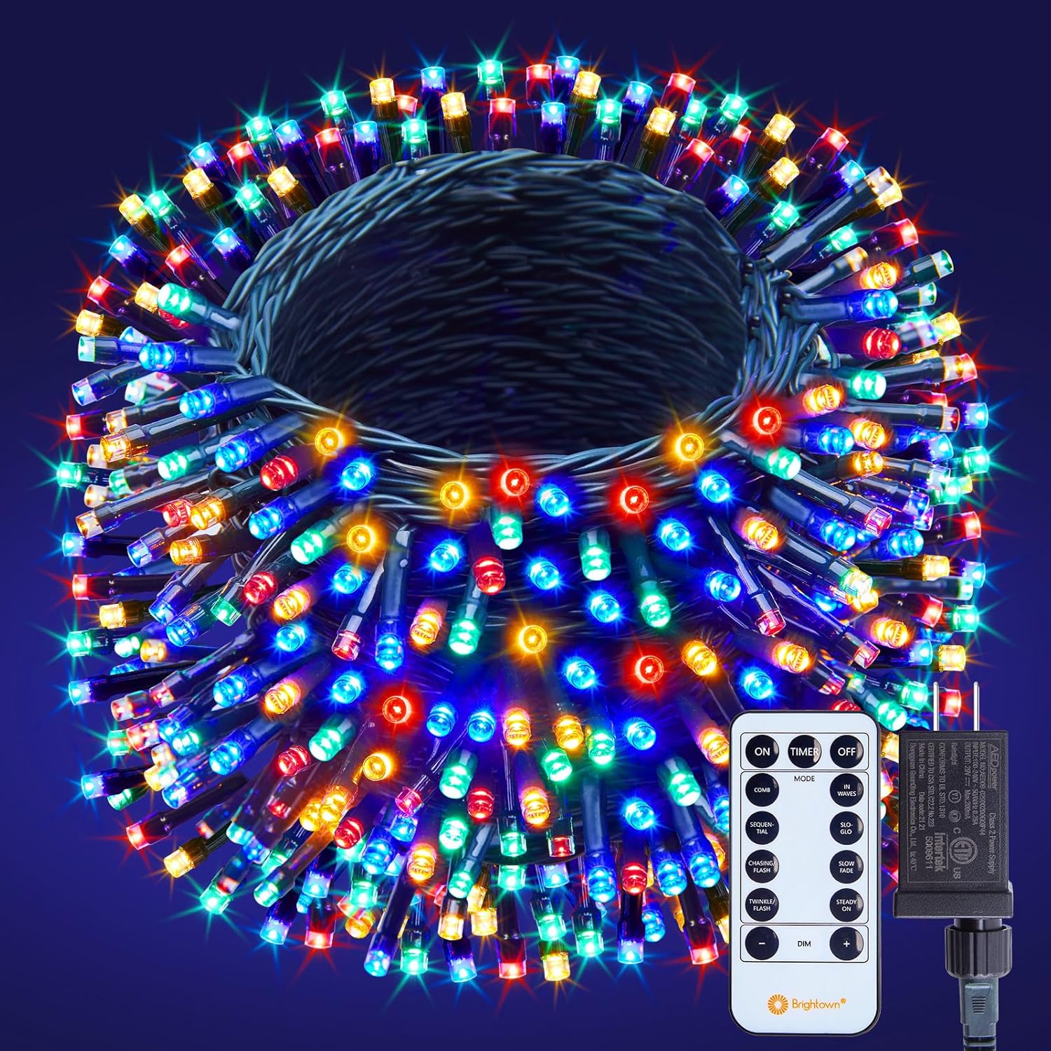 168Ft Christmas String Lights, 600 LEDs Twinkle Christmas Tree