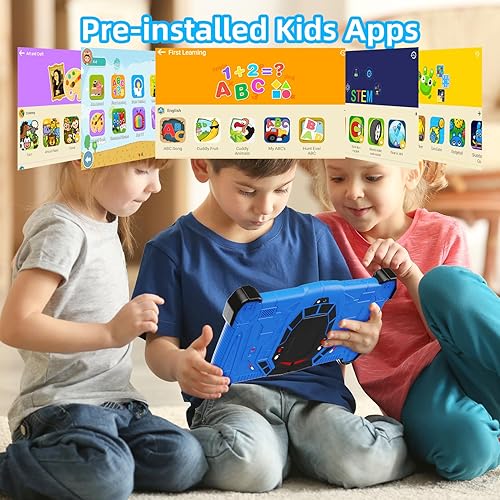 Miniatura 3 de Tableta para niños de 7 pulgadas, Android 15 para niños, Octa-Core, 10 GB de RAM +64 GB de ROM de 512 GB expandir, doble cámara, con funda