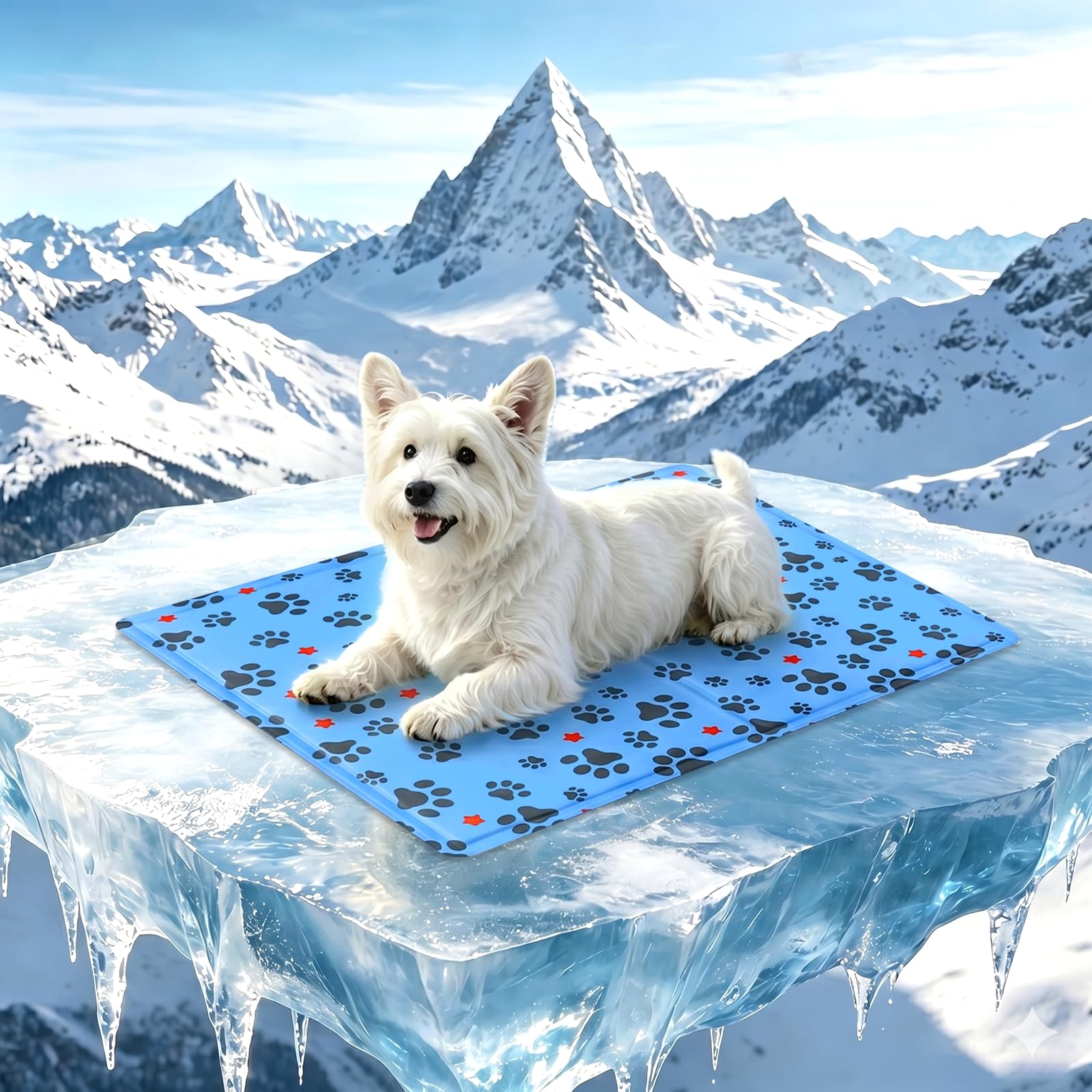 Refrigeración para Perro 50x40cm,Alfombrilla Refrigerante,Manta Refrigerante Perro,Automática Enfriamiento,Impermeable y Resistente,Mantener a Las Mascotas Frescas en Verano