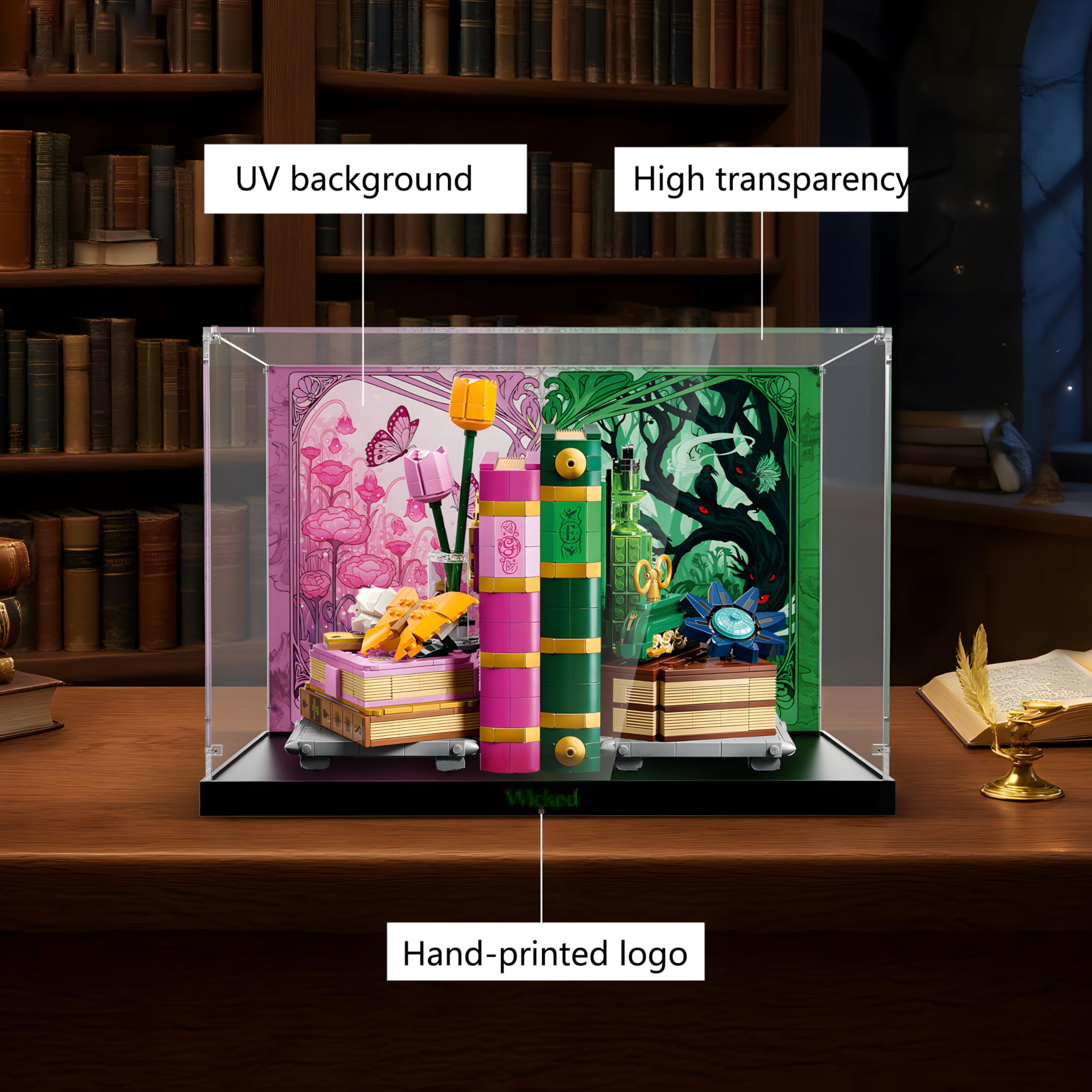 Acrylic Display Case Box for LEGO 75691 Glinda and Elphaba